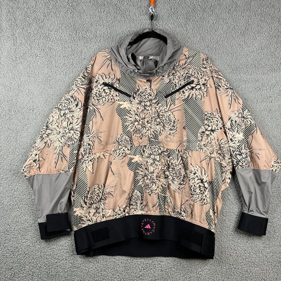 Adidas by Stella McCartney Jacket S Future Playground Half Zip Floral Printed - Picture 1 of 15